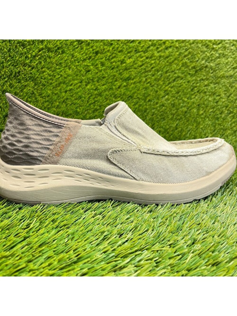 Skechers Parson Dewitt Mens Size 11 Taupe Casual Walking Slip Ins Loafers Shoes